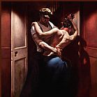 Hamish Canvas Paintings - Tango Rouge by Hamish Blakely